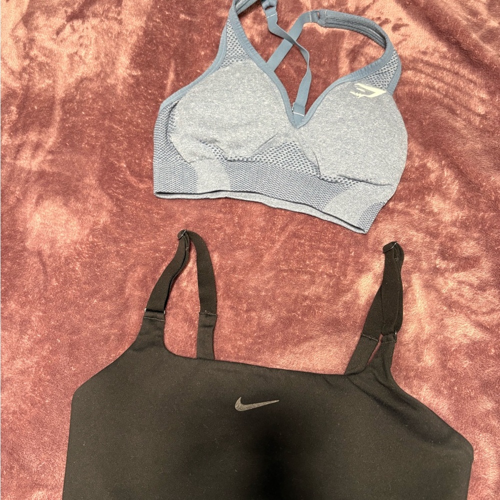 Nike Blue and Black Sports Bras